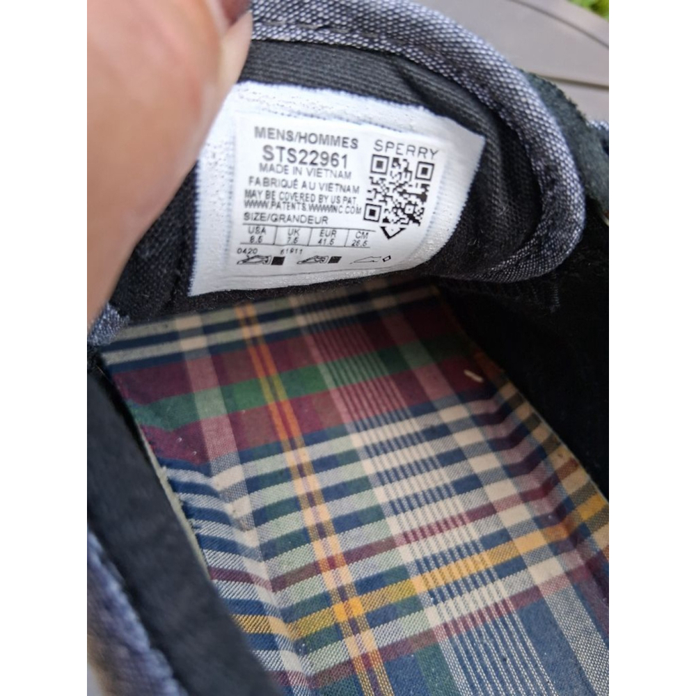 Men's Sperry Blue Denim Canvas Sneakers US 8.5 with White Soles Preppy - Picture 9 of 13